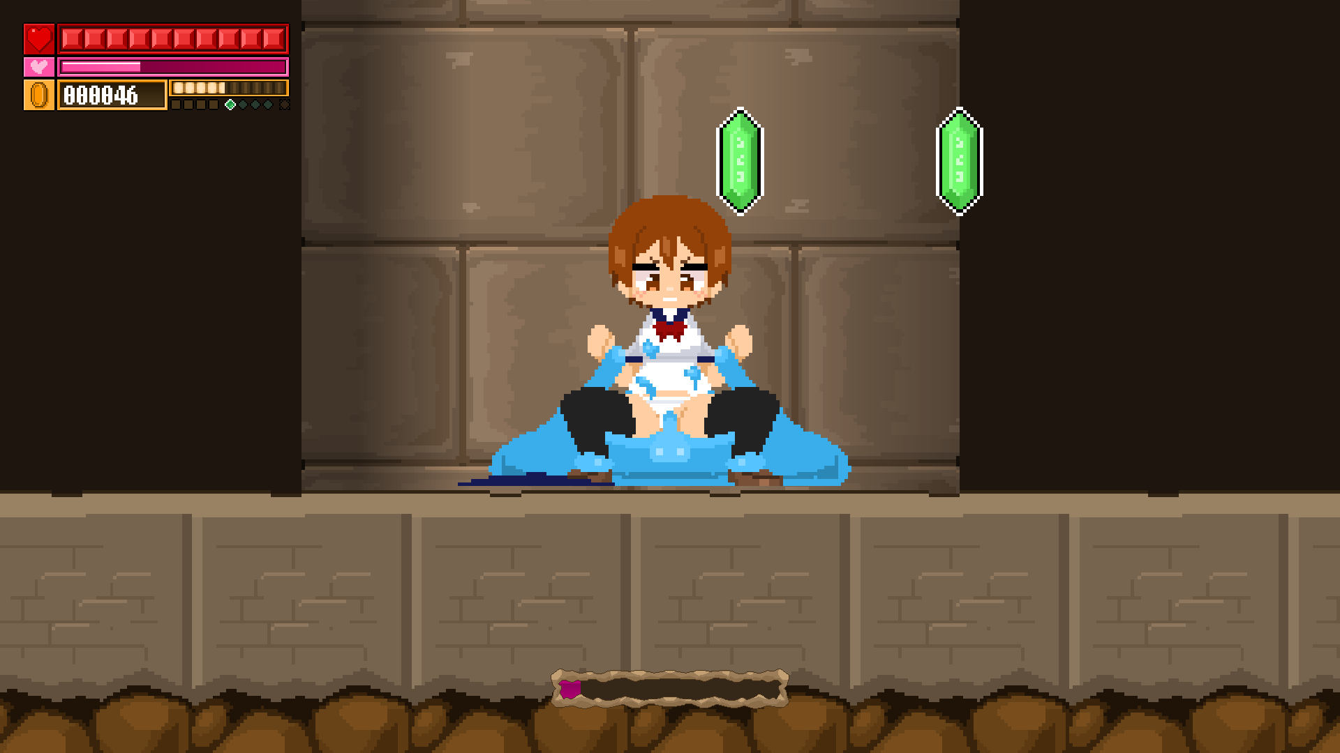 ノスタルジックなドットアニメーションを2D横スクで！！　収集要素も満載の、アクションゲーム！！